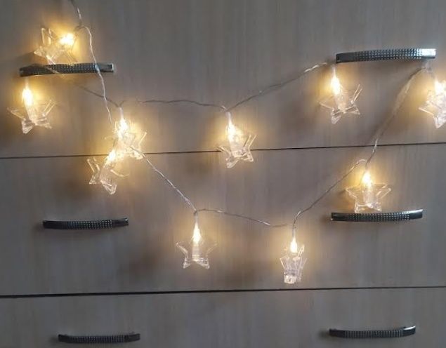 Гирлянда с прищепками - звёздами для фото