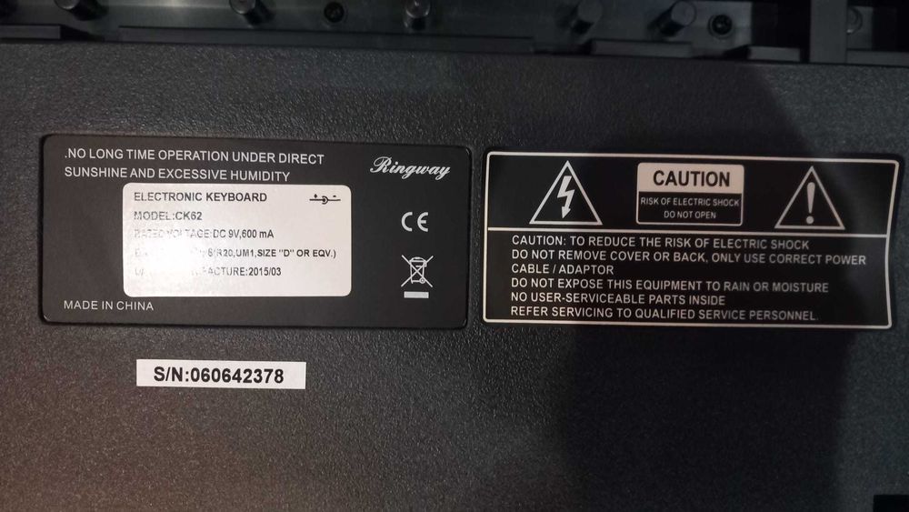 Stage piano (teclado) Ringway CK62