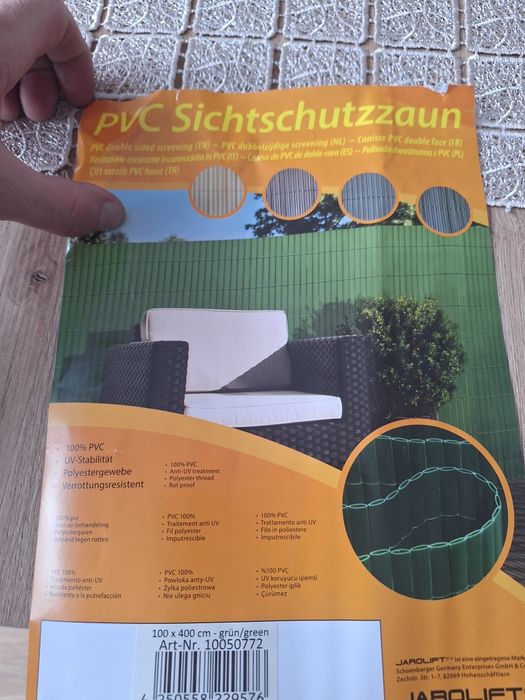 Pvc plotek ogrodowy firmy Sichtschutzzaun