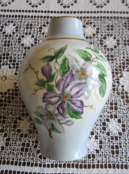 wazon Alka Kunst Kaiser ręcznie malowany powojnik