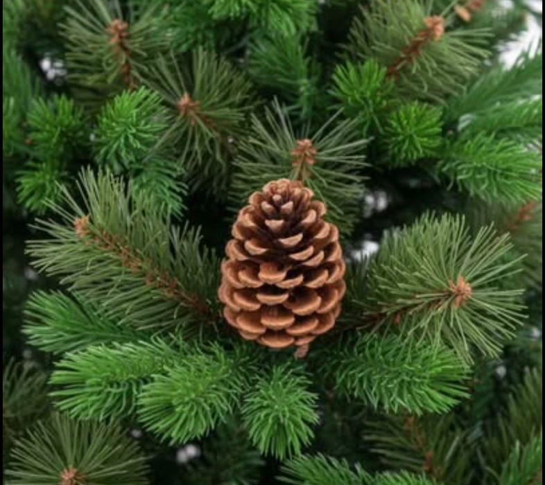 Árvore de Natal 210cm com pinhas