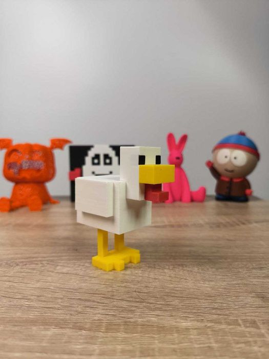 Фігурка "Курка з Minecraft" — яскравий декор у стилі піксельної гри