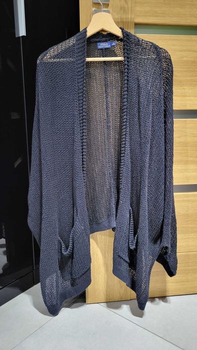 Polo Ralpf Lauren sweter narzutka granatowy kardigan S oversize