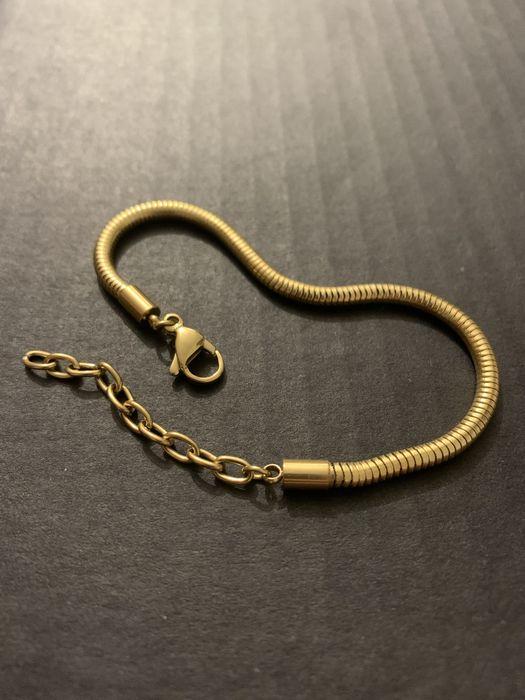 Nowa bransoletka baza charms stal chirurgiczna - zlota