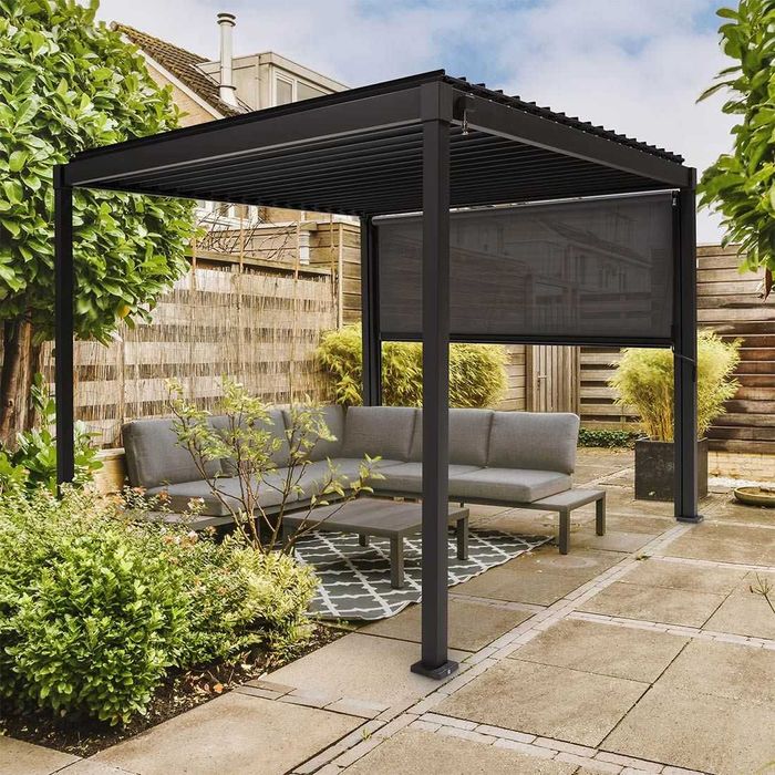 Ściana boczna, roleta opuszczana, ekran do pergoli Mirador Solid 80