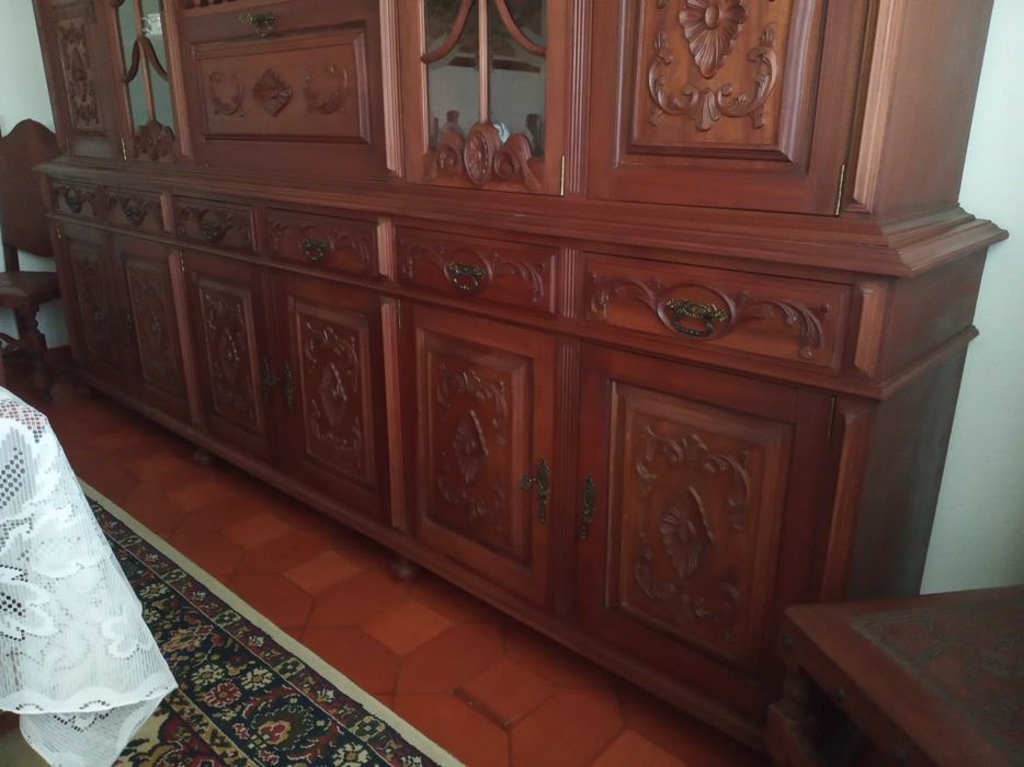 Móvel & Mesa Sala de Jantar em Mogno Vintage 70´s