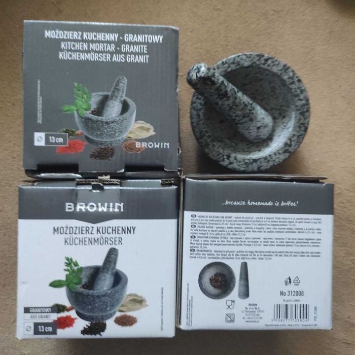 Гранітна кухонна ступка з товкачем Biowin 312008