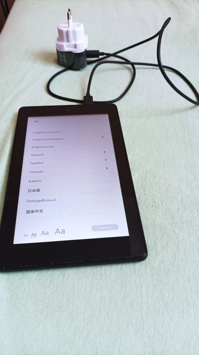 Tablet wersji angielskiej