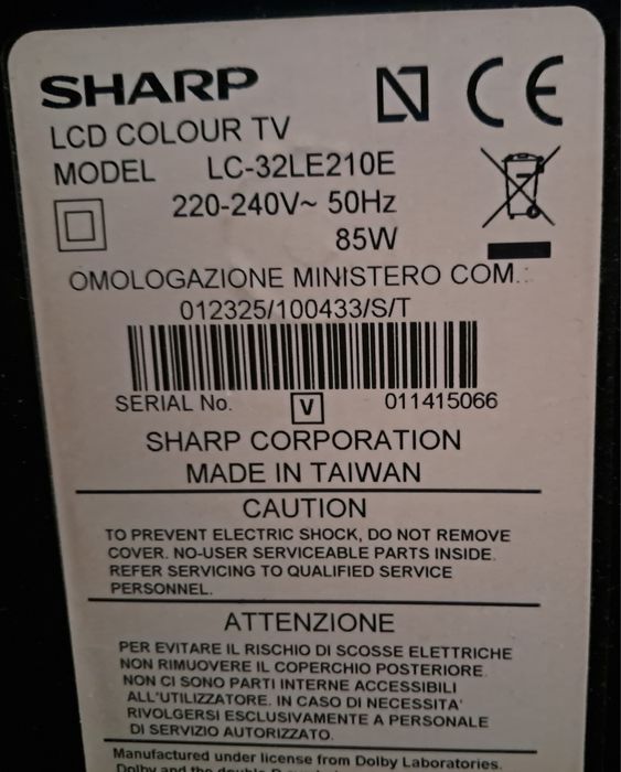 Sharp aquos lcd 32 cale