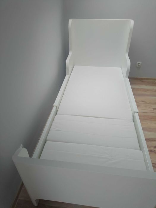 Łóżko Ikea busunge 80x200 rozsuwane stan idealny z materacem tanio