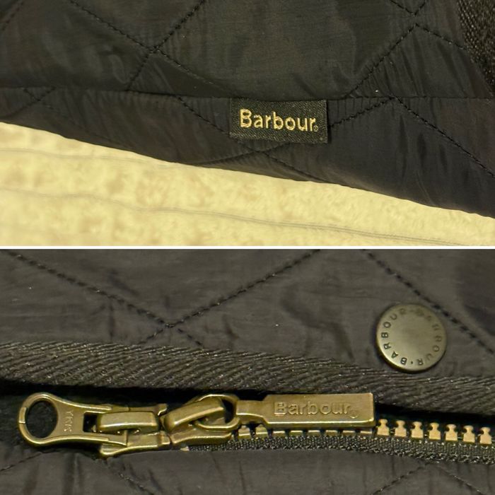 Barbour kurtka 38 krotka czarna pikowana polarowa