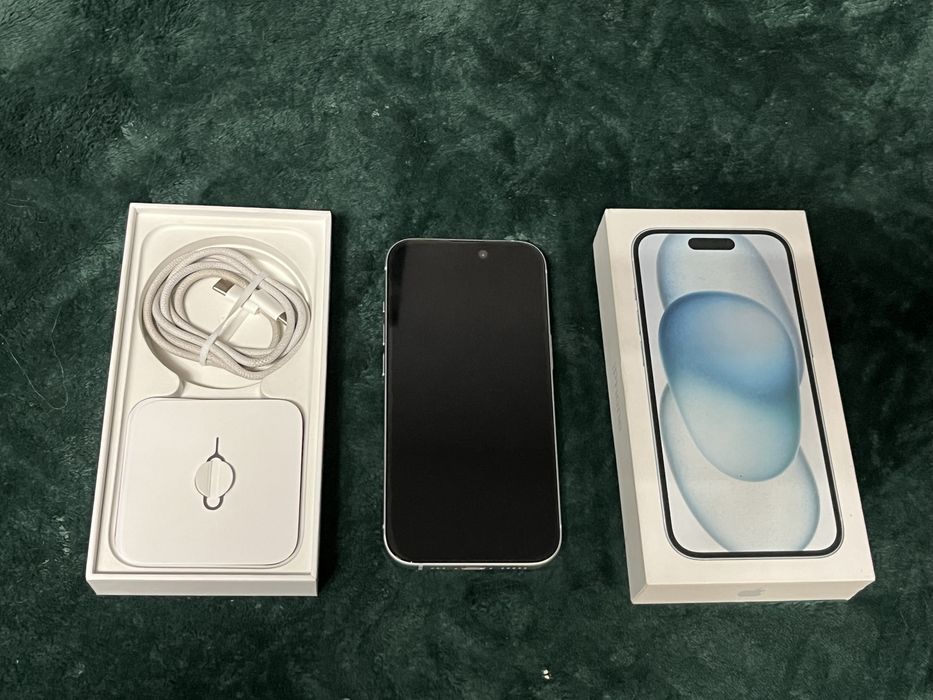 iPhone 15 Blue 128 Gb. kondycja baterii 85%