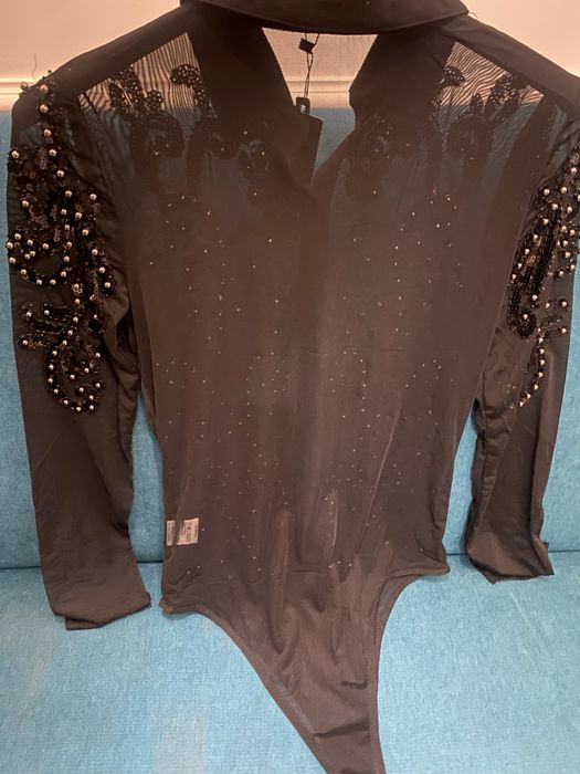 M\L Cudne nowe body tiul z cekinami