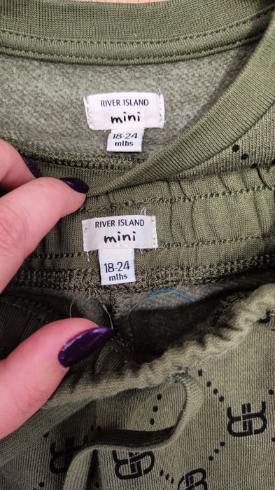 Jak nowy Komplet River Island mini bluza i spodenki 92