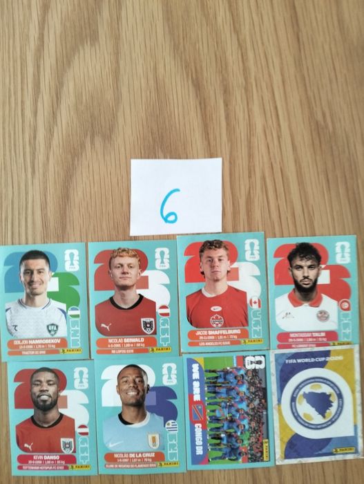 Cromos do mundial pacote de 8