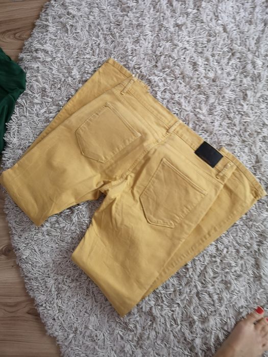 Spodnie męskie żółte Zara jeansy Zara 34