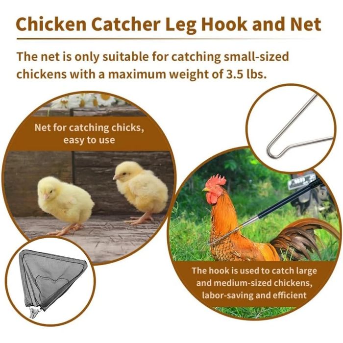 rozsuwany hak do łapania kurczaków