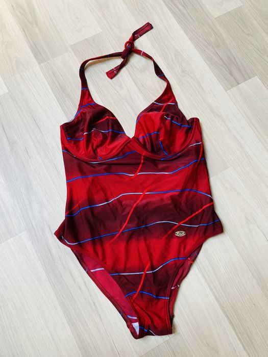 Strój kąpielowy jednoczęściowy Self Triumph 44 bordo wiązany na szyję