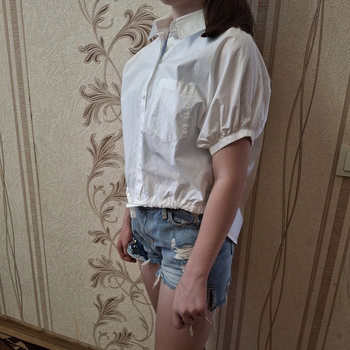 Рубашка ZARA BASIC, розмір S, біла, х/б