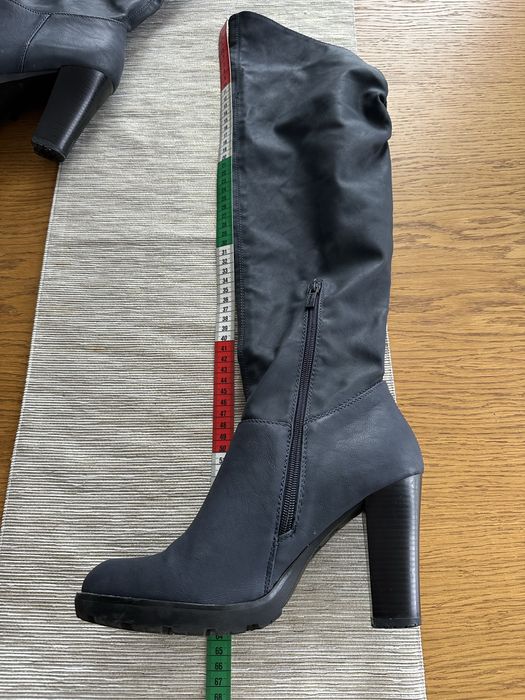 Kozaki 40 Jenny muszkiekterki za kolano obcas 8 cm