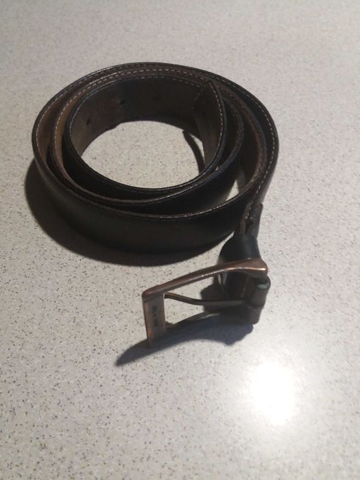 Witchen - Pasek do spodni skóra naturalna, ciemny brąz d. 120