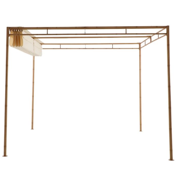 Пергола металлическая  Bamboo 3х3м бежевый, павильон беседка
