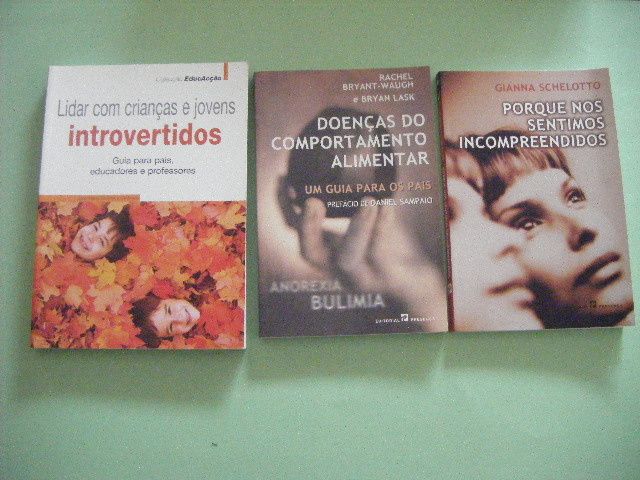 Livros psicologia infatil/juvenil e doenças de comportamento alimentar