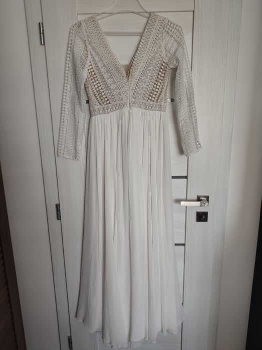 Suknia ślubna rustykalna/boho - Jasmine Empire Sherli 36/38, idealna