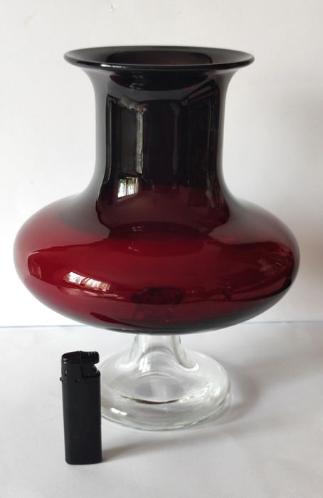 Tarnowiec wazon piękne stare kolorowe szkło