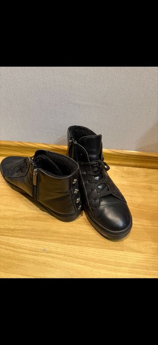 Ботинки  кожа