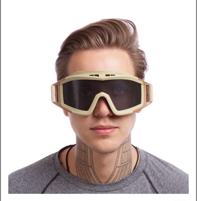 Тактичні окуляри закритого типу, захисна маска Хакі