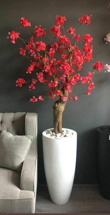 Arvores artificiais com tronco natural