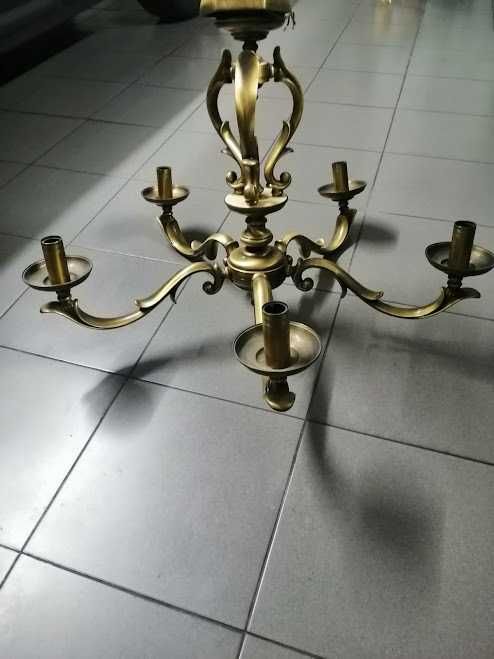 Candeeiro tecto estilo holandês em latão