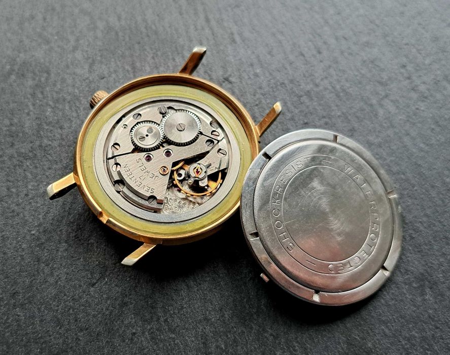 Poljot radziecki zegarek vintage powłoka złoto Au20