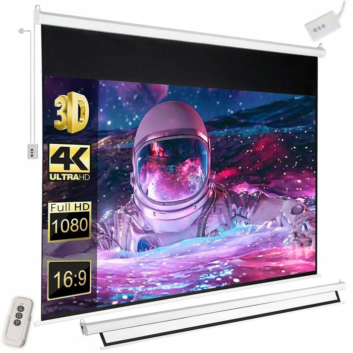 Підвісний екран для проектора 120 дюймів Електричний. Подвесной экран
