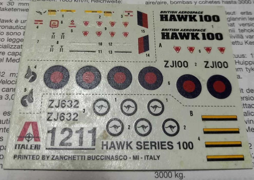 Kit modelismo BAE Hawk Mk100 1/72 Italeri