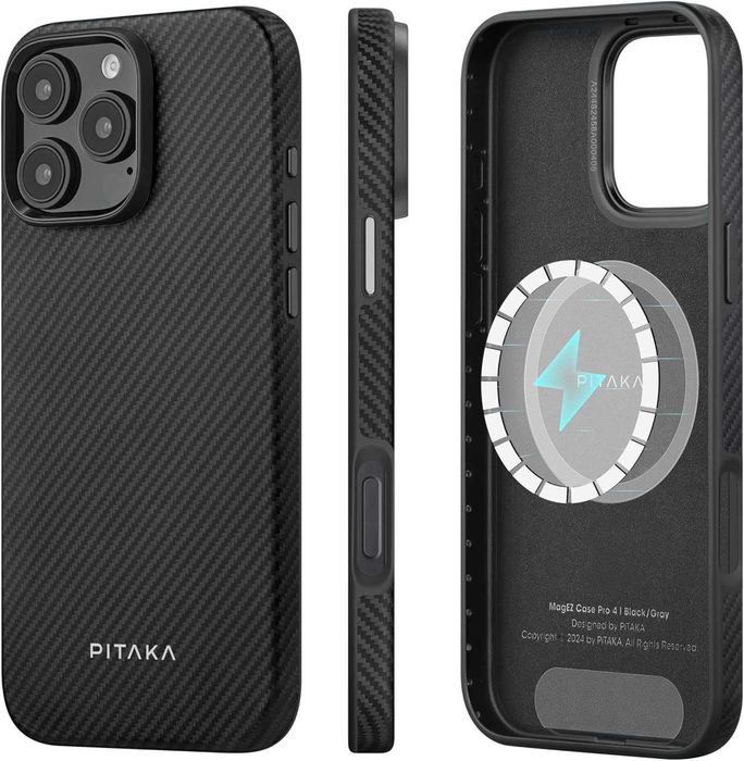 Etui Plecki Pitaka Do Apple Iphone 16 Pro Ultra-slim Czarny Magsafe