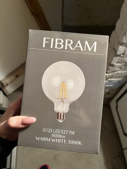 FIBRAM  żarowka G125 LED E27 800 lm warm light 3000K