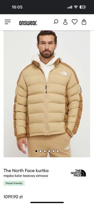 Męska kurtka The north Face XL beżowa  nowa z metkami