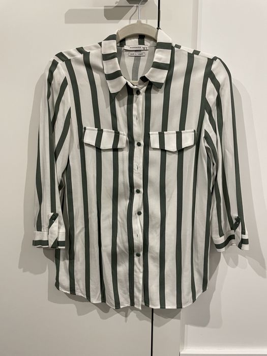 Koszula bluzka w paski Reserved 34 /xs khaki