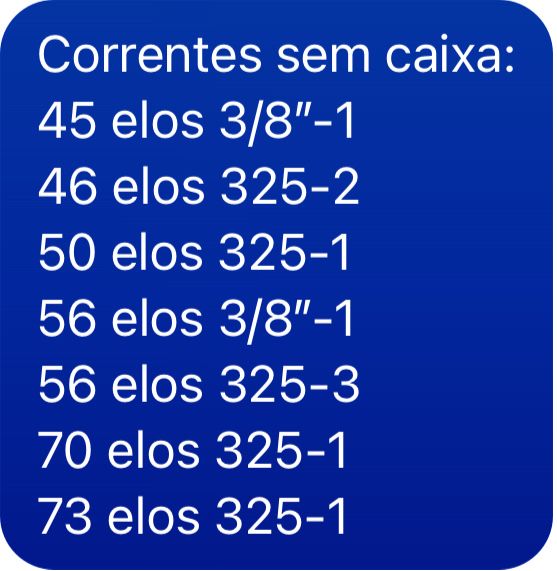 Vendo Acessórios motosserra