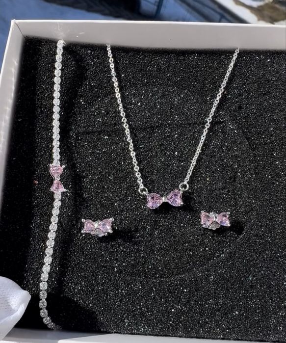 Комплект. Сережки | Підвіска | Браслет. 925 проба. Найкращий подарунок