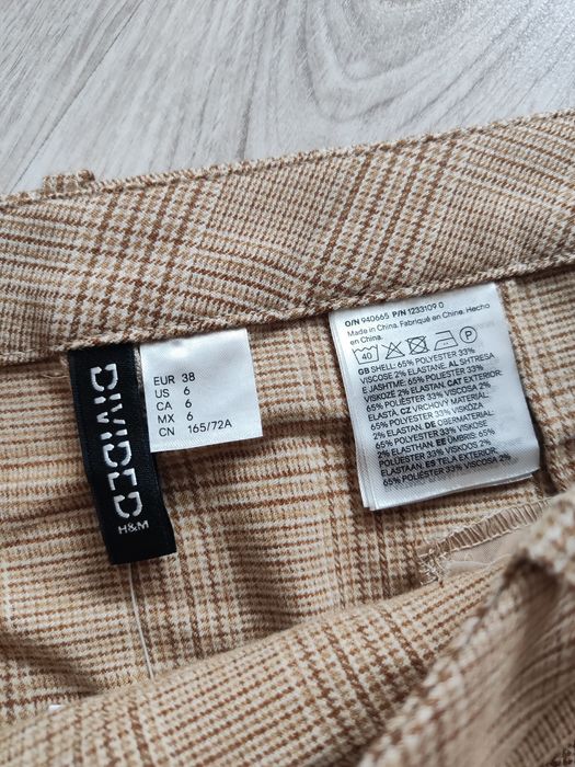 Spódniczka mini w kratę M H&M nowa