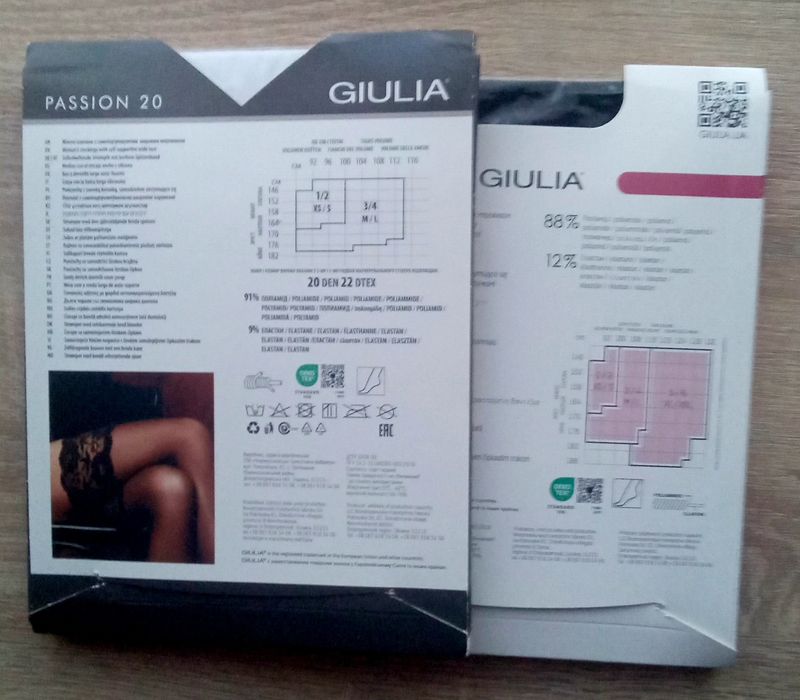 Чулки с широким кружевом Passion 20 Giulia