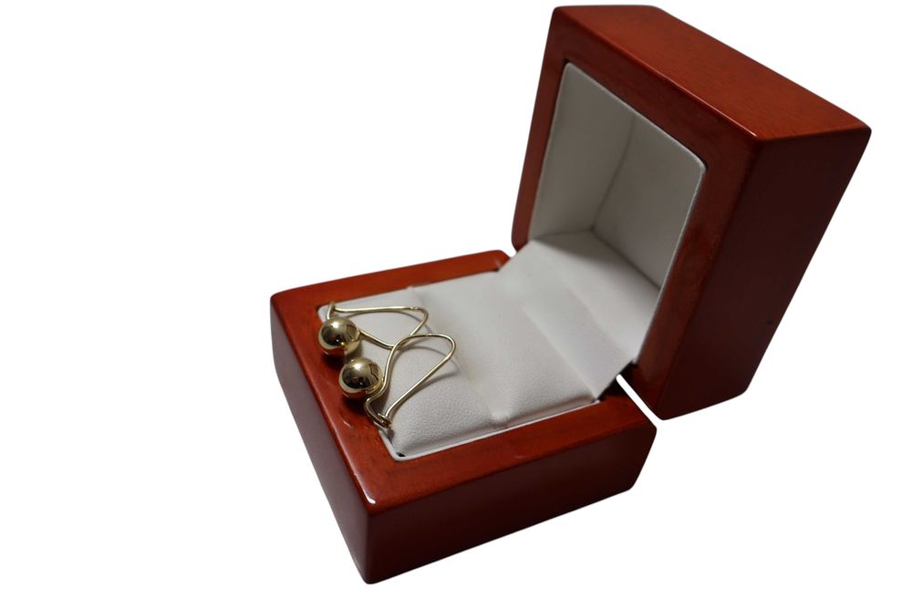 wspaniałe złote kolczyki  1,98G 585