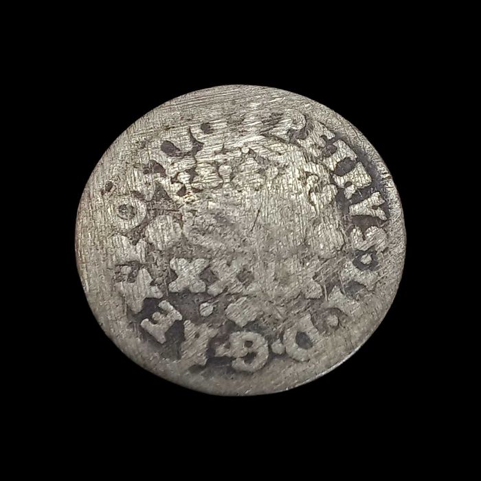 Moeda Antiga Meio Tostão (50 Réis) D. Pedro II - Prata - Porto