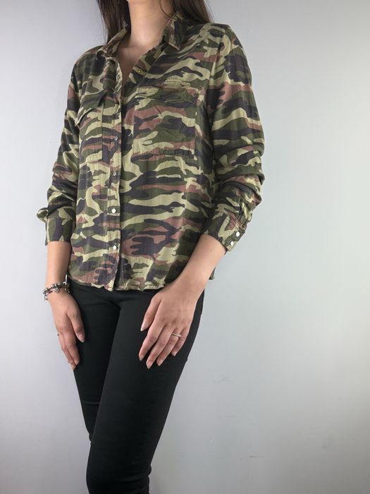 Khaki koszula wojskowa militarna moro Forever 21 rozmiar L