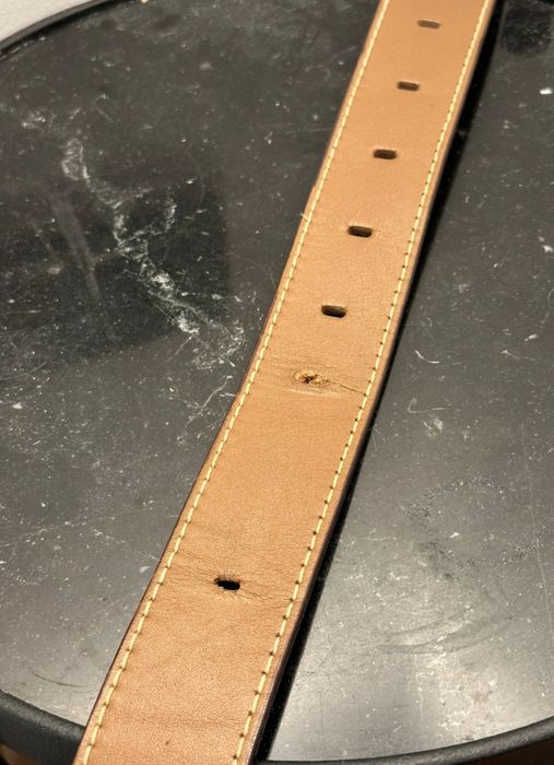 Skórzany pasek męski 115x3,5 cm