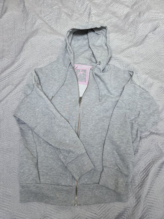 Szara bluza z kapturem, wygodna rozmiar 42