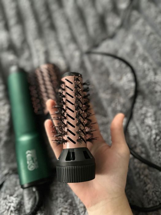 Фен браш vgr 2 в 1 з внасадками 1200вт для швидкого укладання волосся